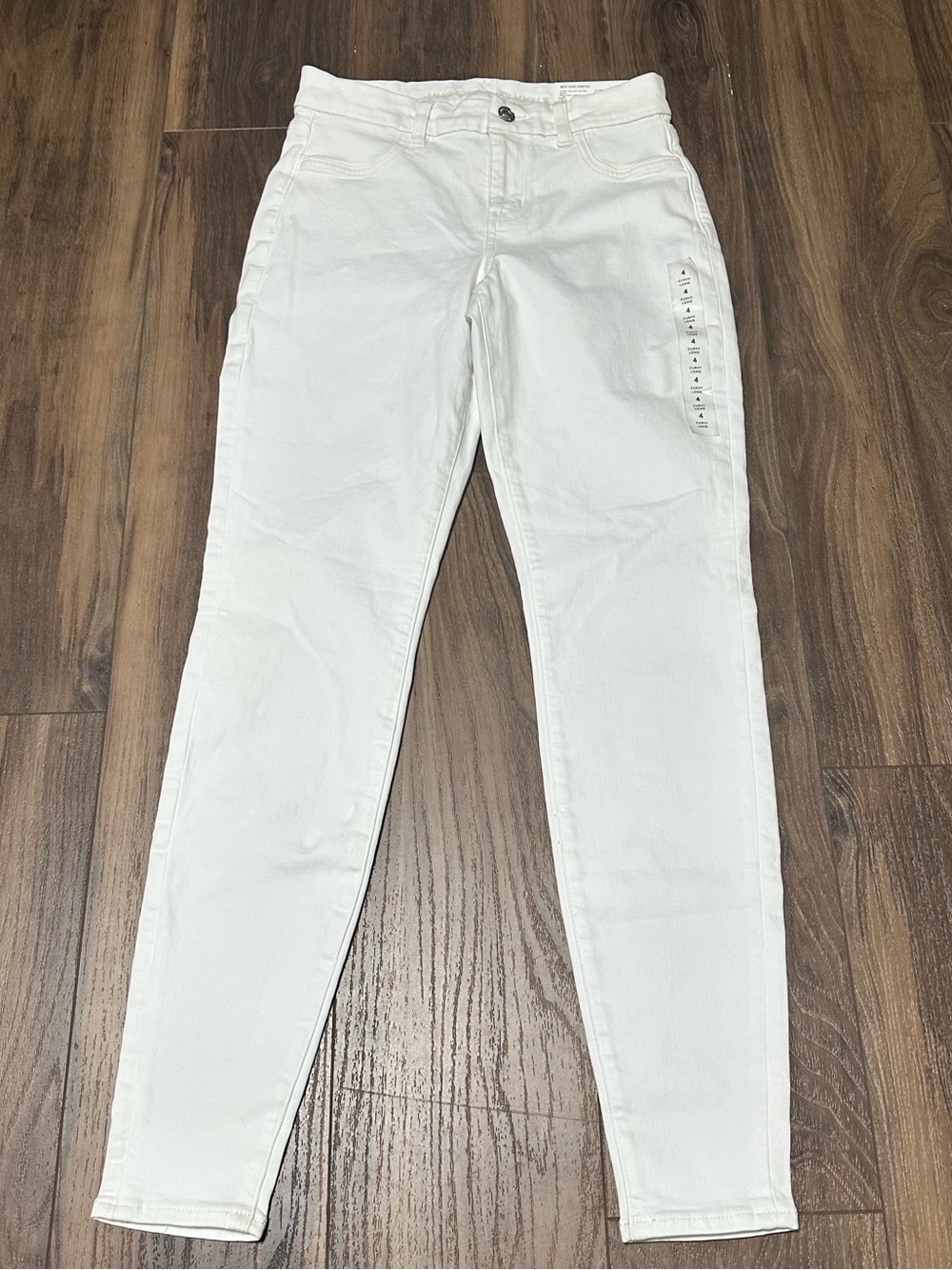 NWT AE American Eagle Curvy High-Rise Jeggings Size 4 Long High Rise White NWT